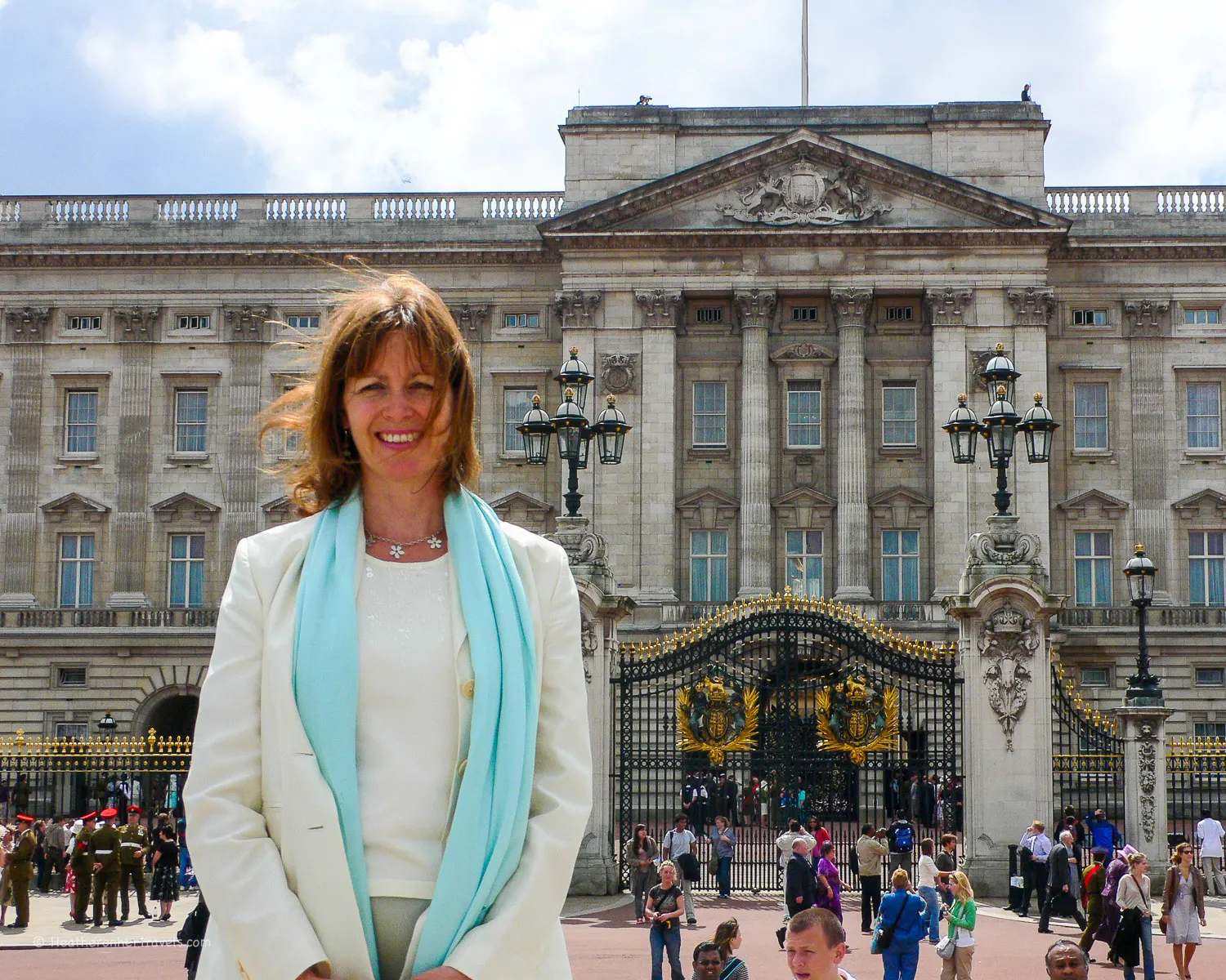 In front of Buckingham Palace
