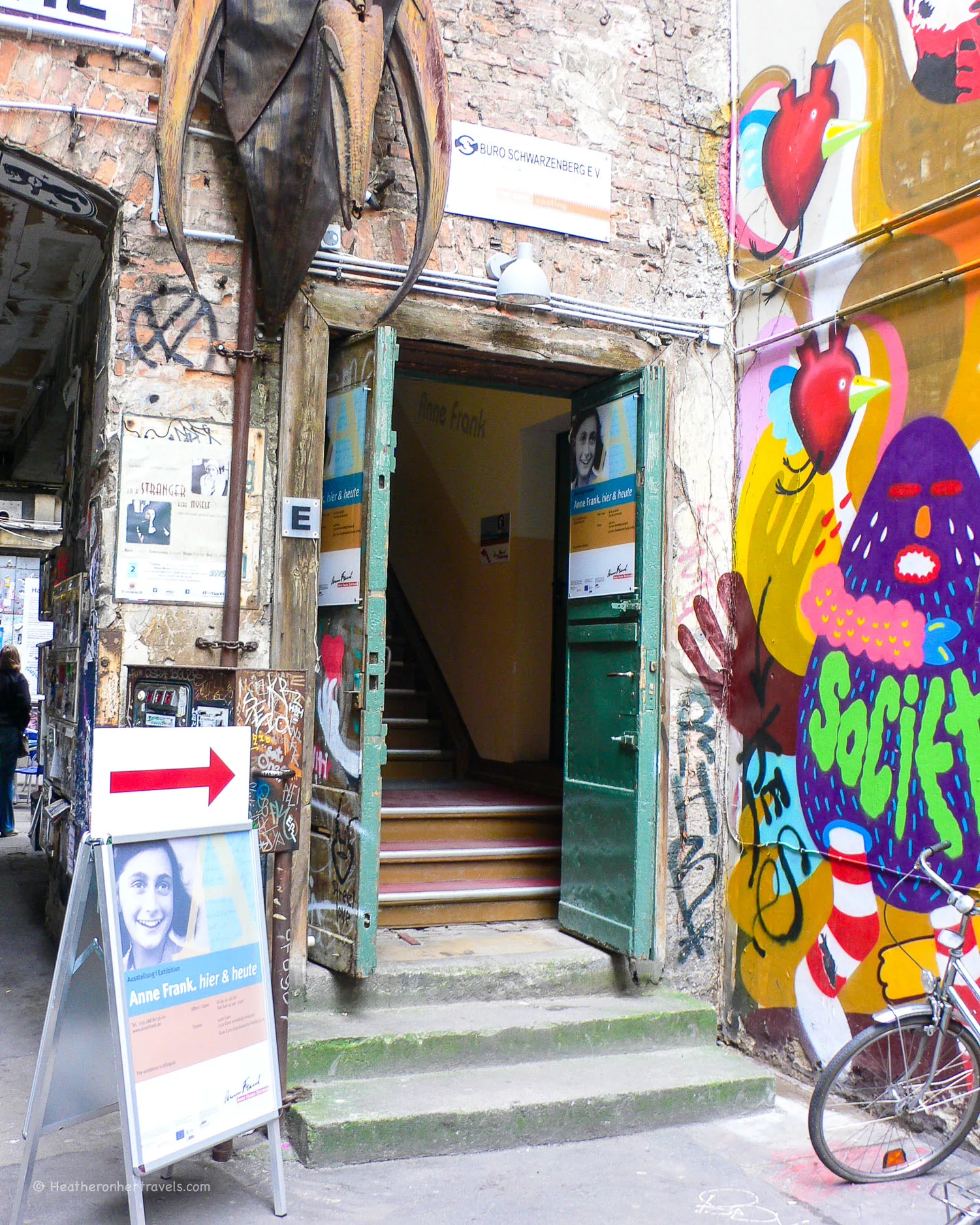Entrance to the Anne Frank Museum in Berlin