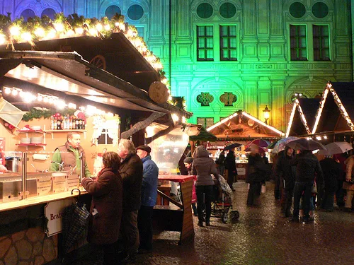 The Christmas Market in the Residenz Courtyard in Munich