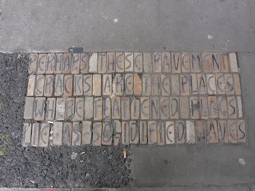 Manchester pavement art in the Northern quarter