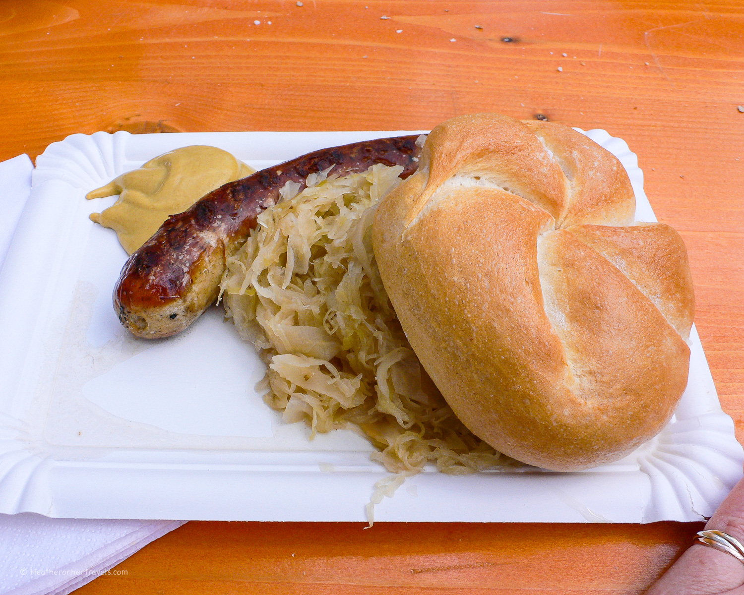 Bratwurst and Sauerkraut in Salzburg