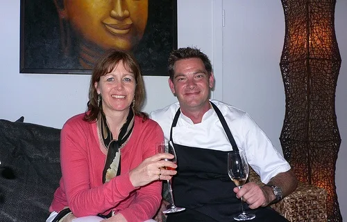 Heather with Henrik Yde-Andersen from Kiin Kiin in Copenhagen