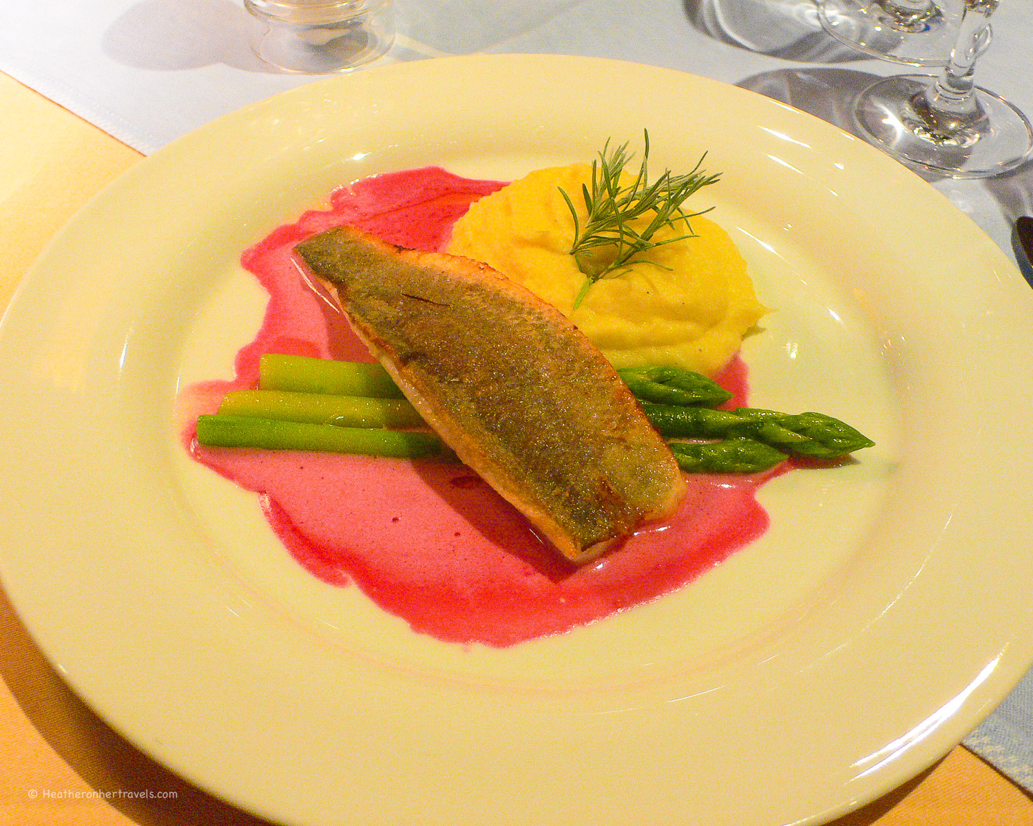 River fish at Hotel Weissen Rössl at St Wolfgang in Austria