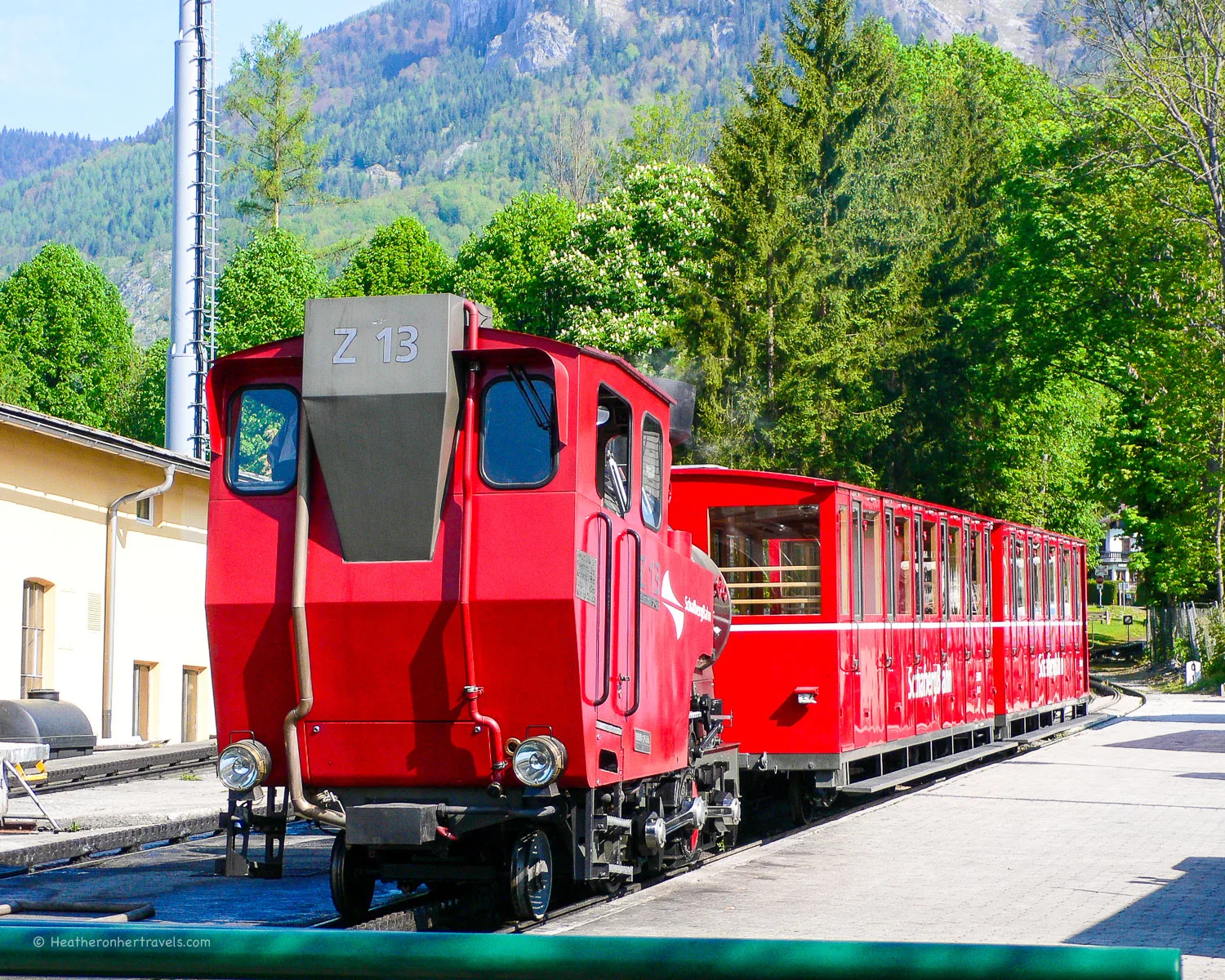 Schafbergbahn steam train at St Wolfgang in Austria - photo by Heatheronhertravels.com