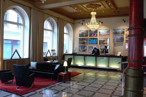 Reception at Hotel Elite Plaza hotel, Gothenburg, Sweden Photo: Heatheronhertravels