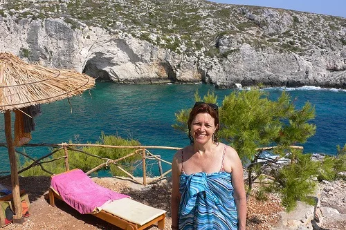 Heather at Porto Limnionas, Zakynthos, Greece Photo: Heatheronhertravels.com