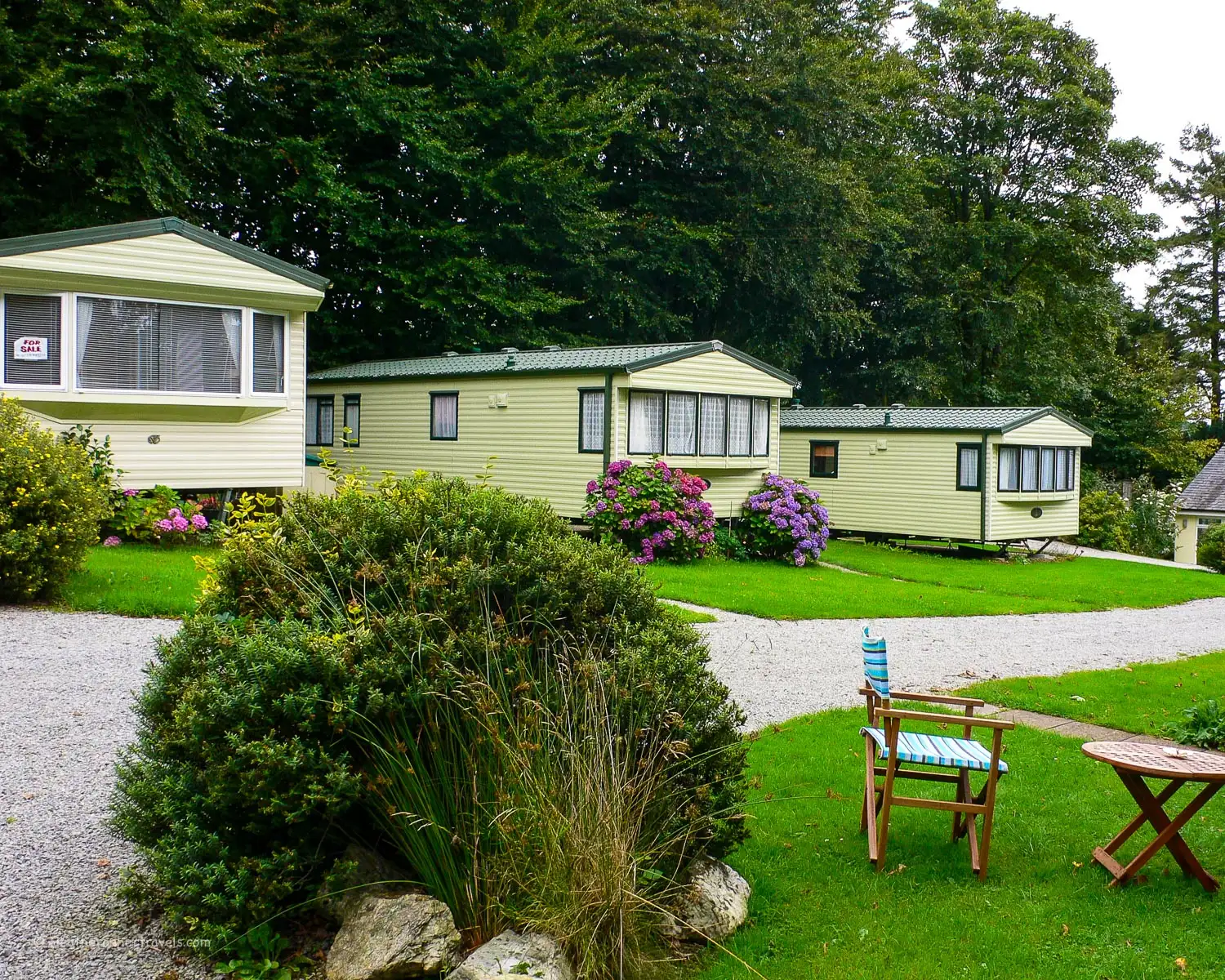 Mobile homes at Woodovis Park, near Tavistock, Devon