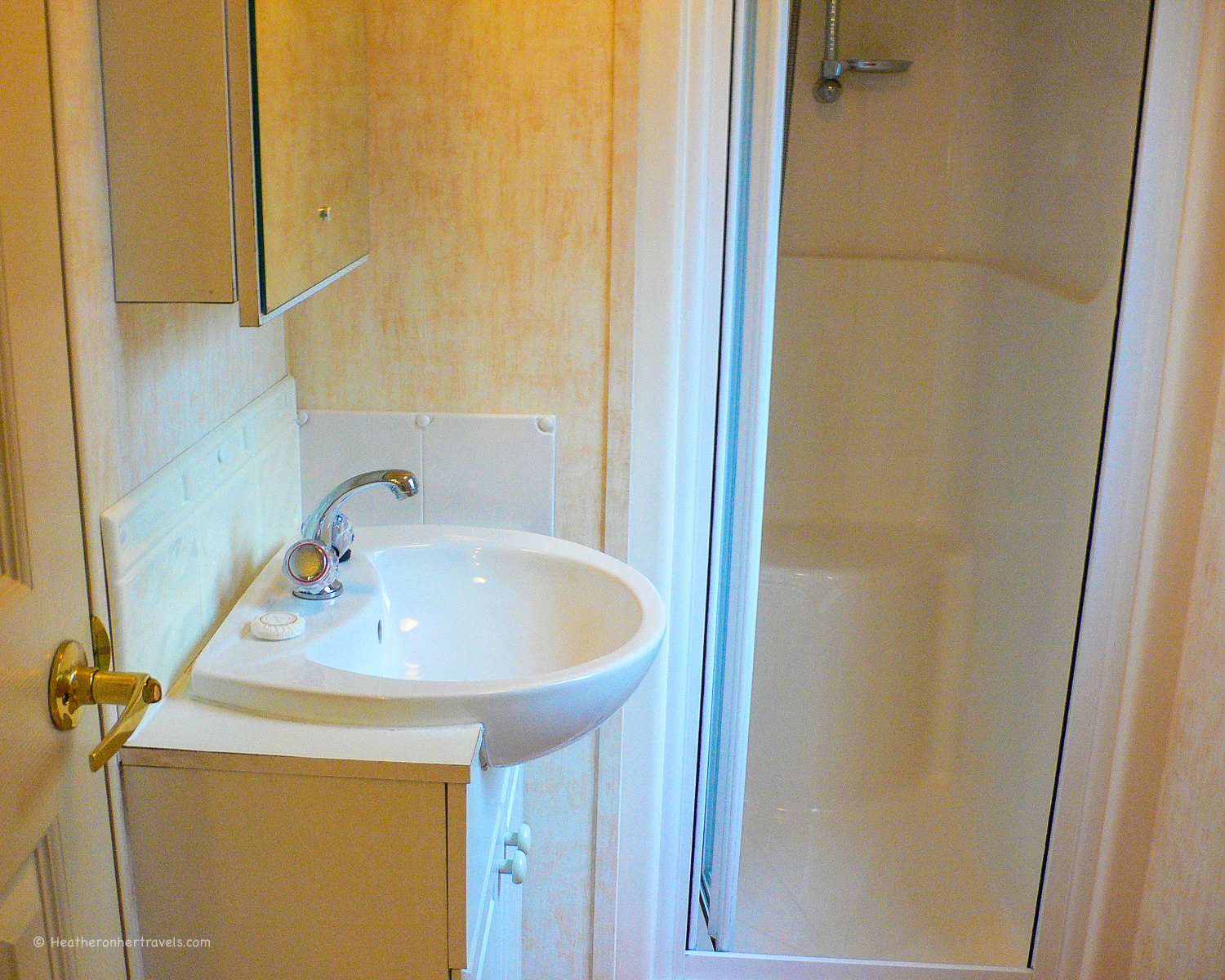 Bathroom at our Super Finch Mobile Home at Woodovis Park, Devon