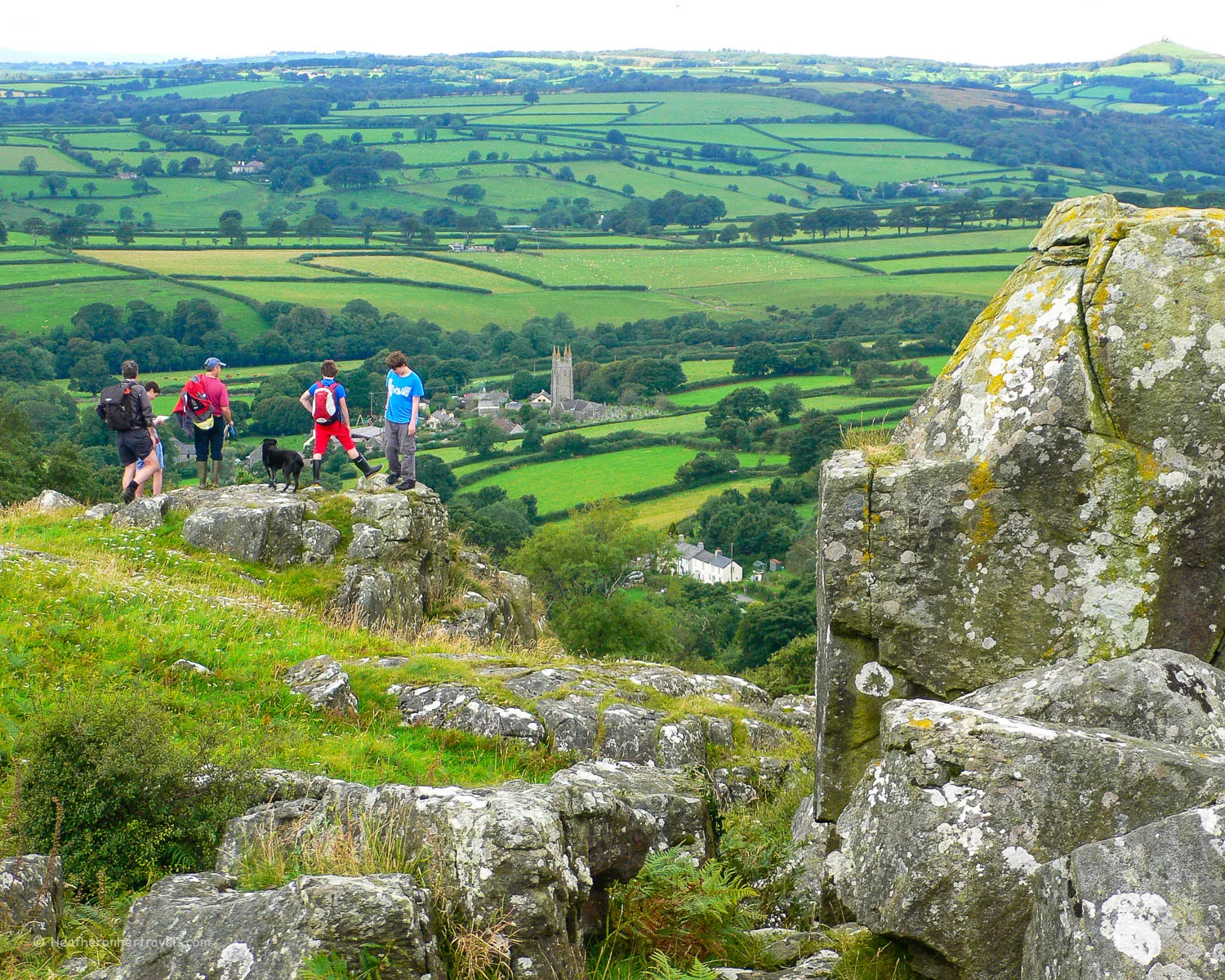 Walking on Dartmoor above Peter Tavy