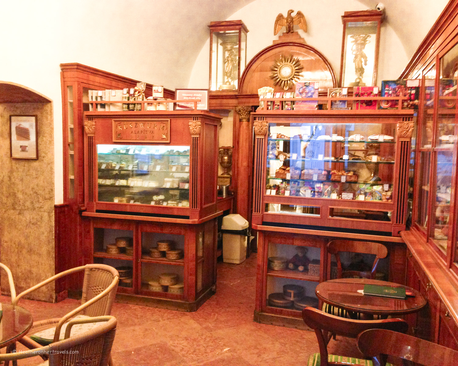 Ruszwurm Cukraszda in Budapest Copyright Heatheronhertravels