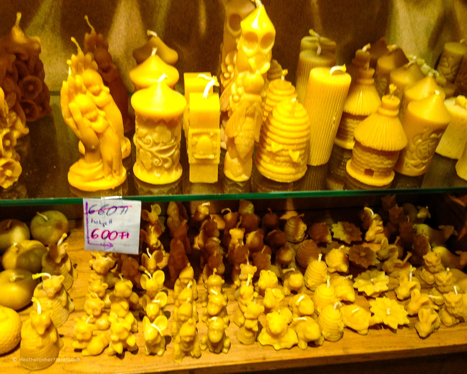 Beeswax candles in Budapest