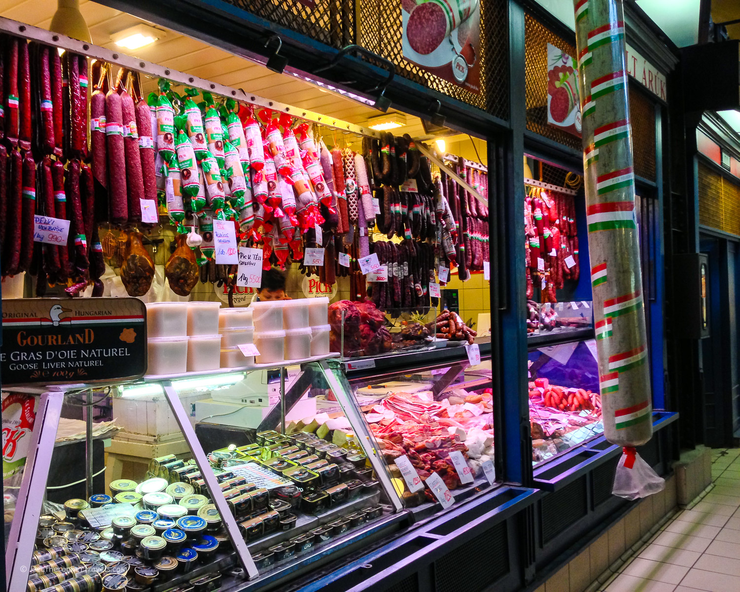 Sausages at the Central Market, Budapest