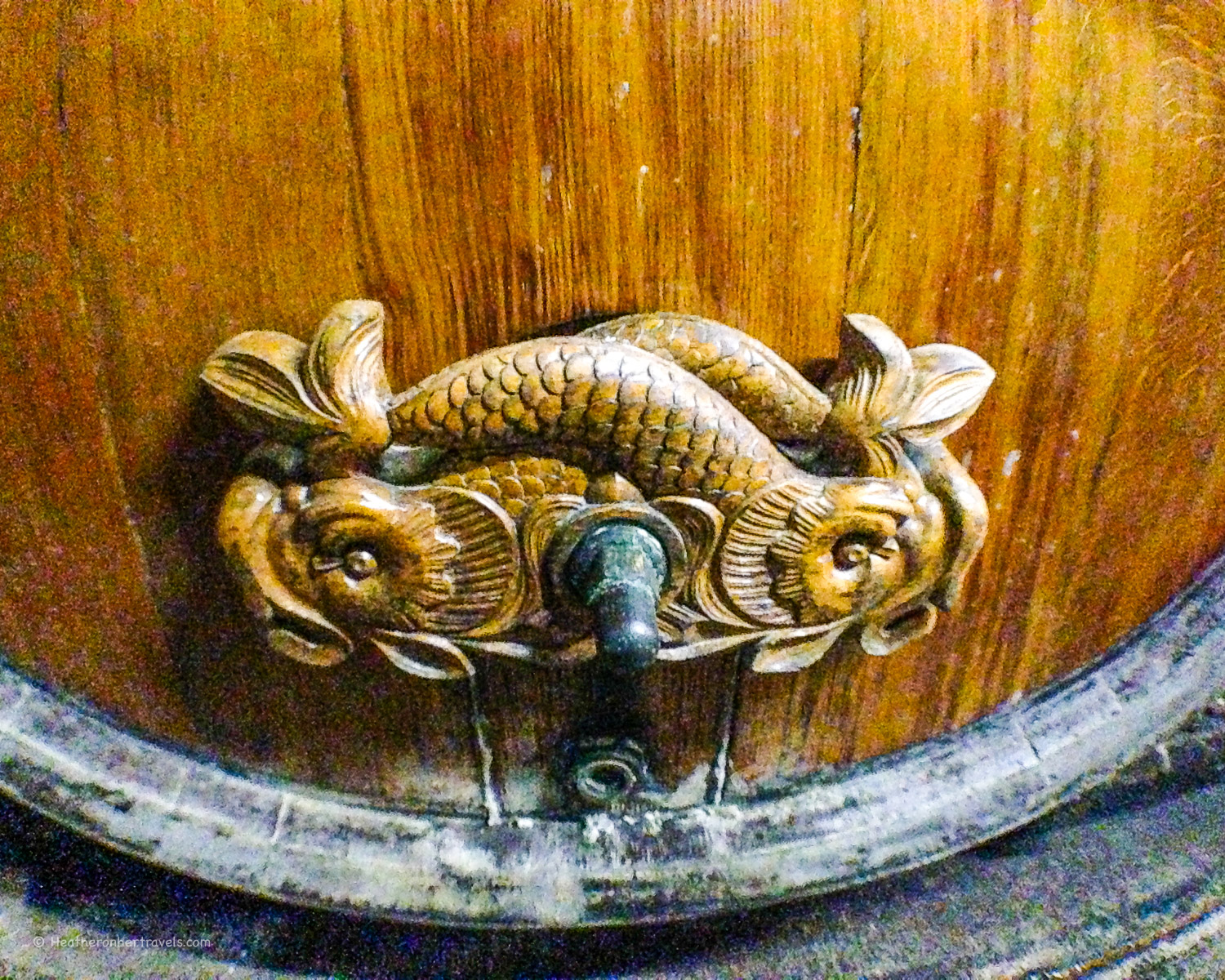 Wine cask at Hering vineyard at Barr