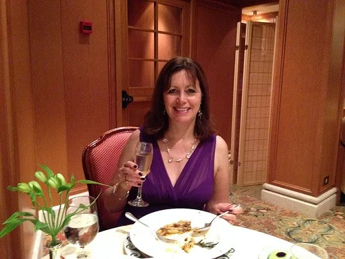 Enjoying dinner on board Crown Princess Photo: Heatheronhertravels.com