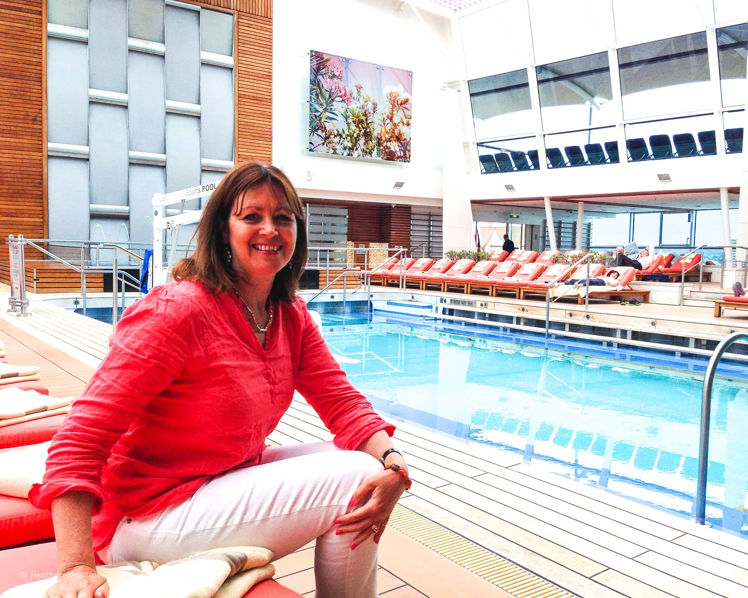 Relaxing in the Solarium on Celebrity Eclipse