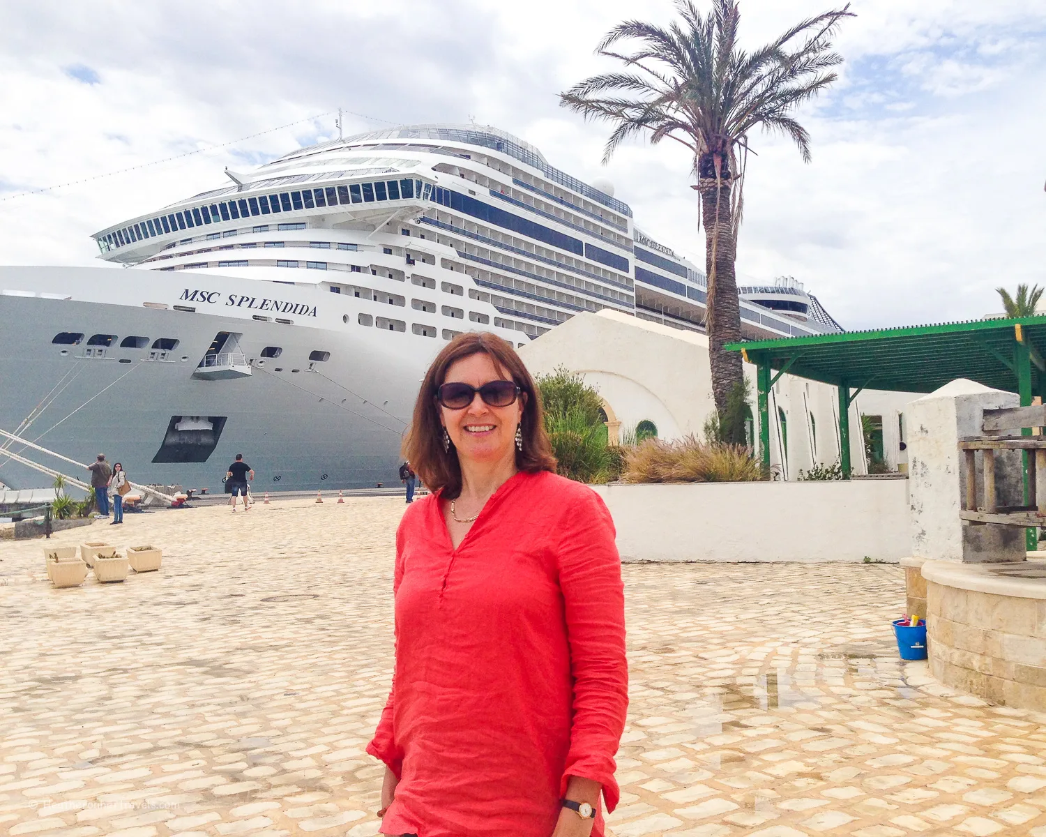 Ready to board MSC Splendida at Tunis