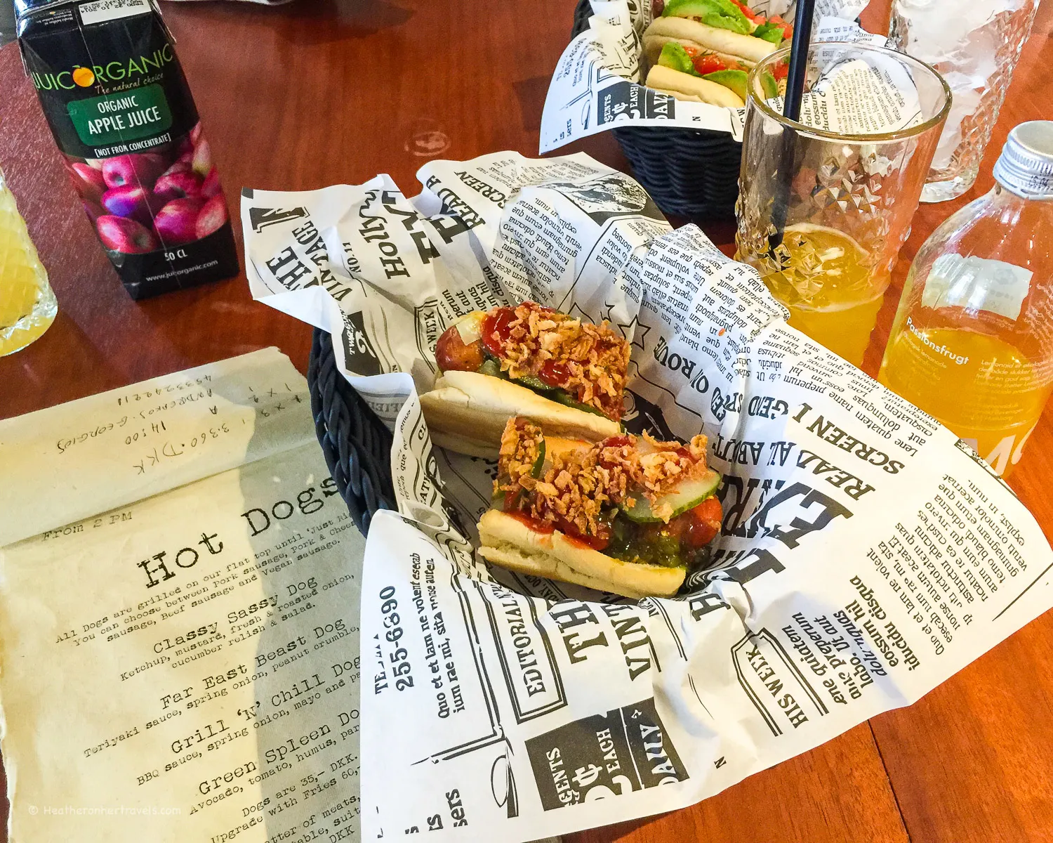 Hot Dogs at Urban House Hostel, Copenhagen Photo: Heatheronhertravels.com