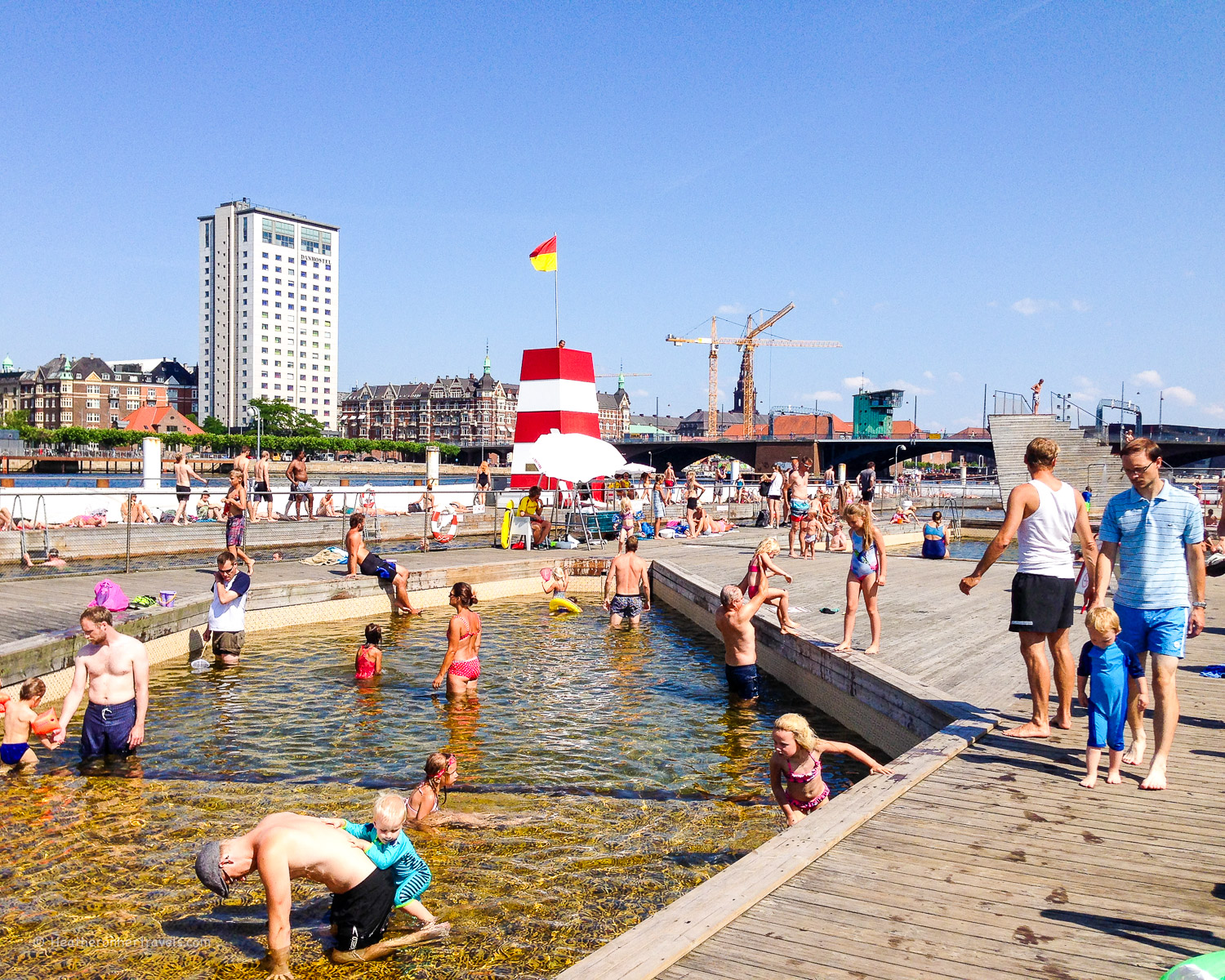 Swimming in the harbour at Islands Brygge Copenhagen Photo: Heatheronhertravels.com