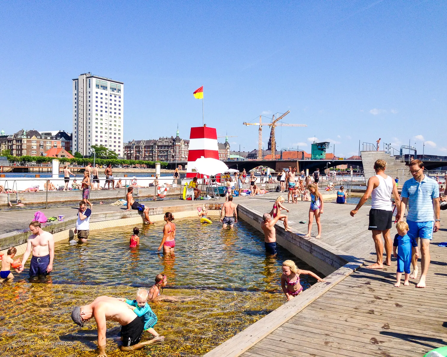 Swimming in the harbour at Islands Brygge Copenhagen Photo: Heatheronhertravels.com