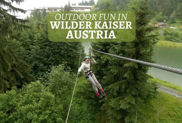 Zip wire at Horn Park, Wilder Kaiser