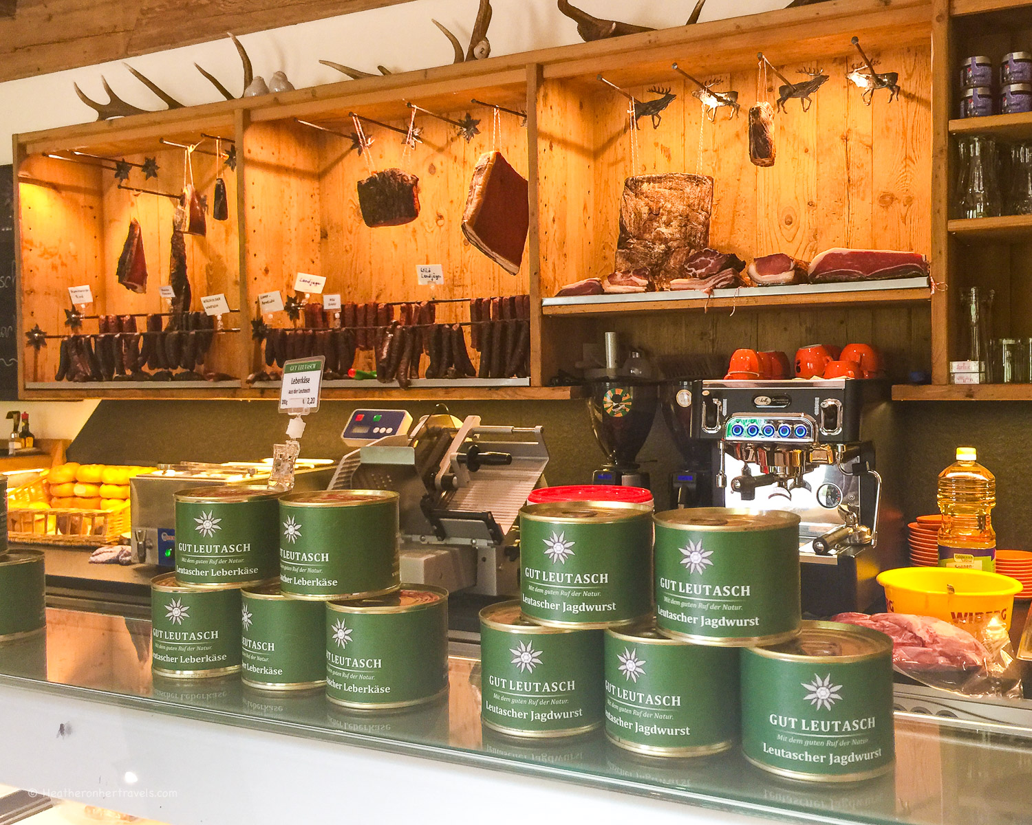 Farm shop of Gut Leutasch at Klamm in the Gaistal Valley, Austria Photo: Heatheronhertravels.com