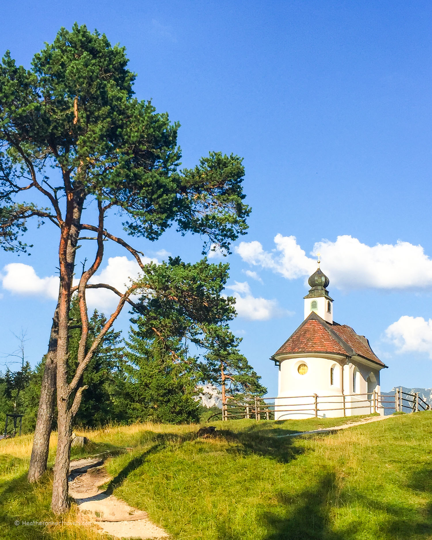 Chapel by Lake Ferchensee above Mittenwald in Germany Photo: Heatheronhertravels.com