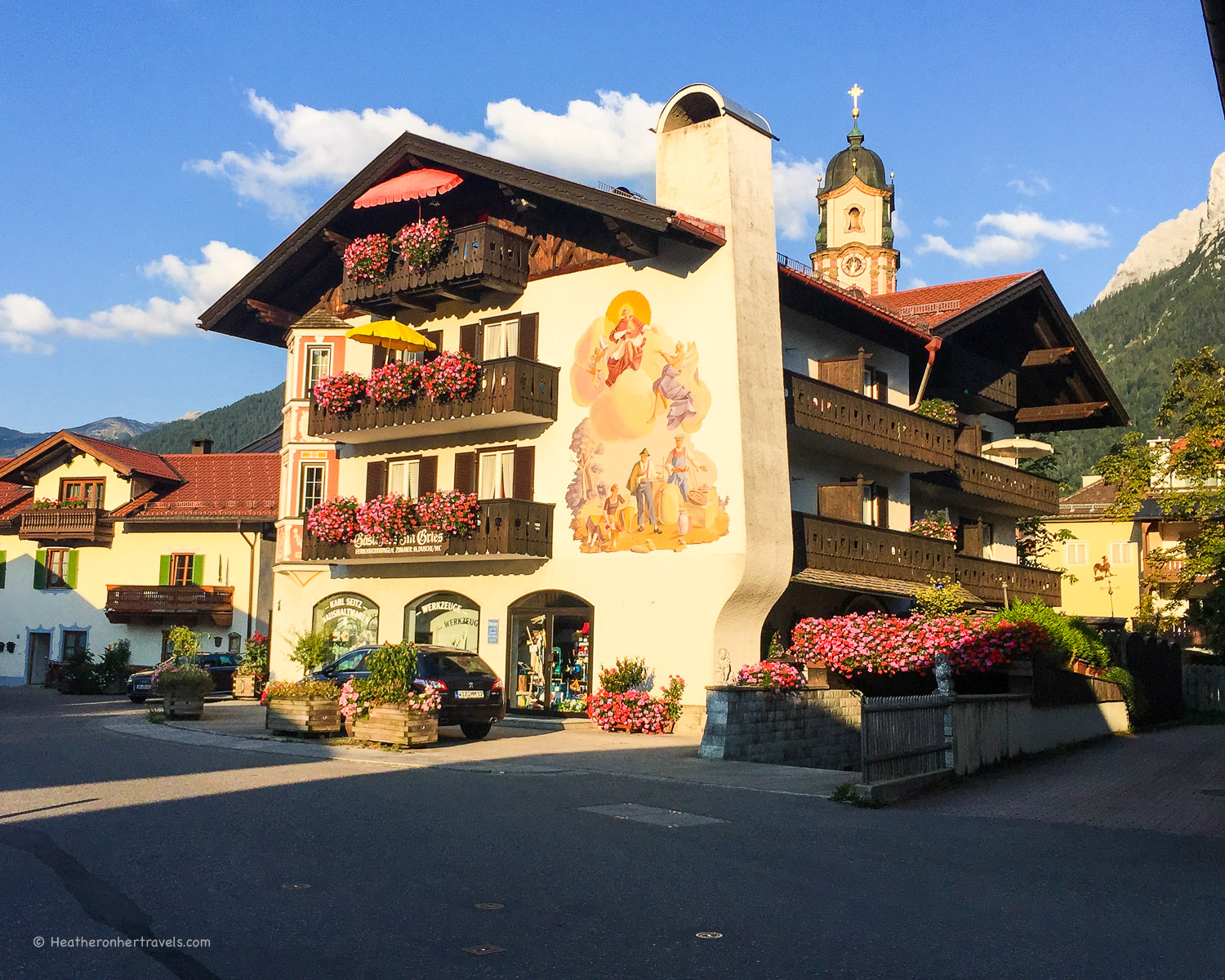 The painted houses of Mittenwald in Germany with Headwater Holidays Photo: Heatheronhertravels.com