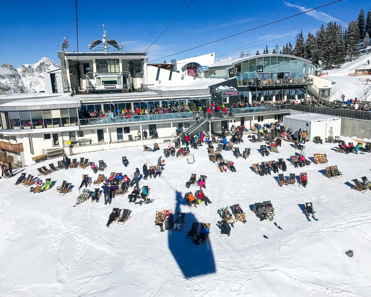 View from the cable car to Harmelekopf