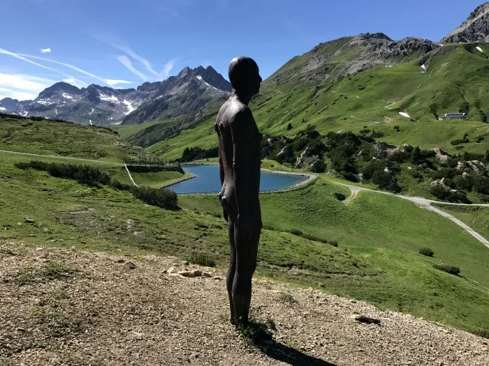 Antony Gormley near Lech Photo: Heatheronhertravels.com