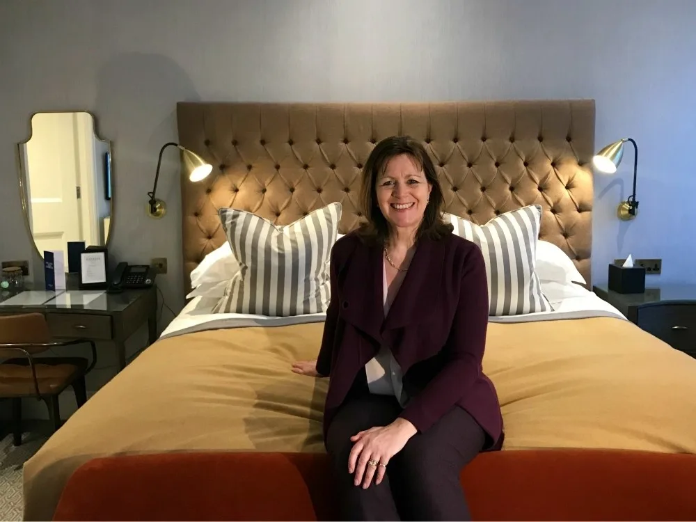 Bedroom at Harbour hotel Heatheronhertravels.com