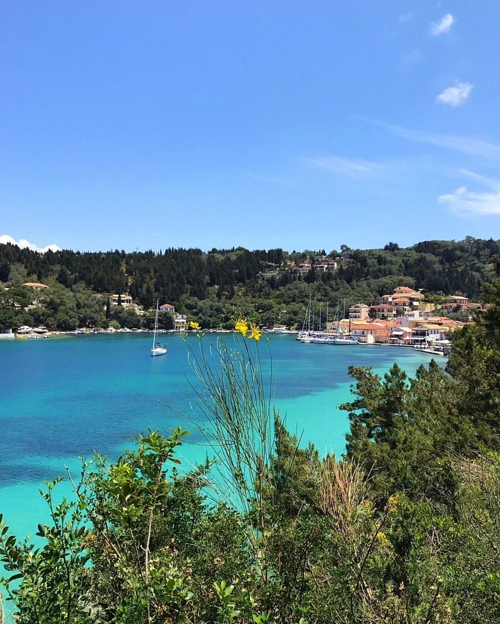 Lakka Bay in Paxos Greece Photo Heatheronhertravels.com