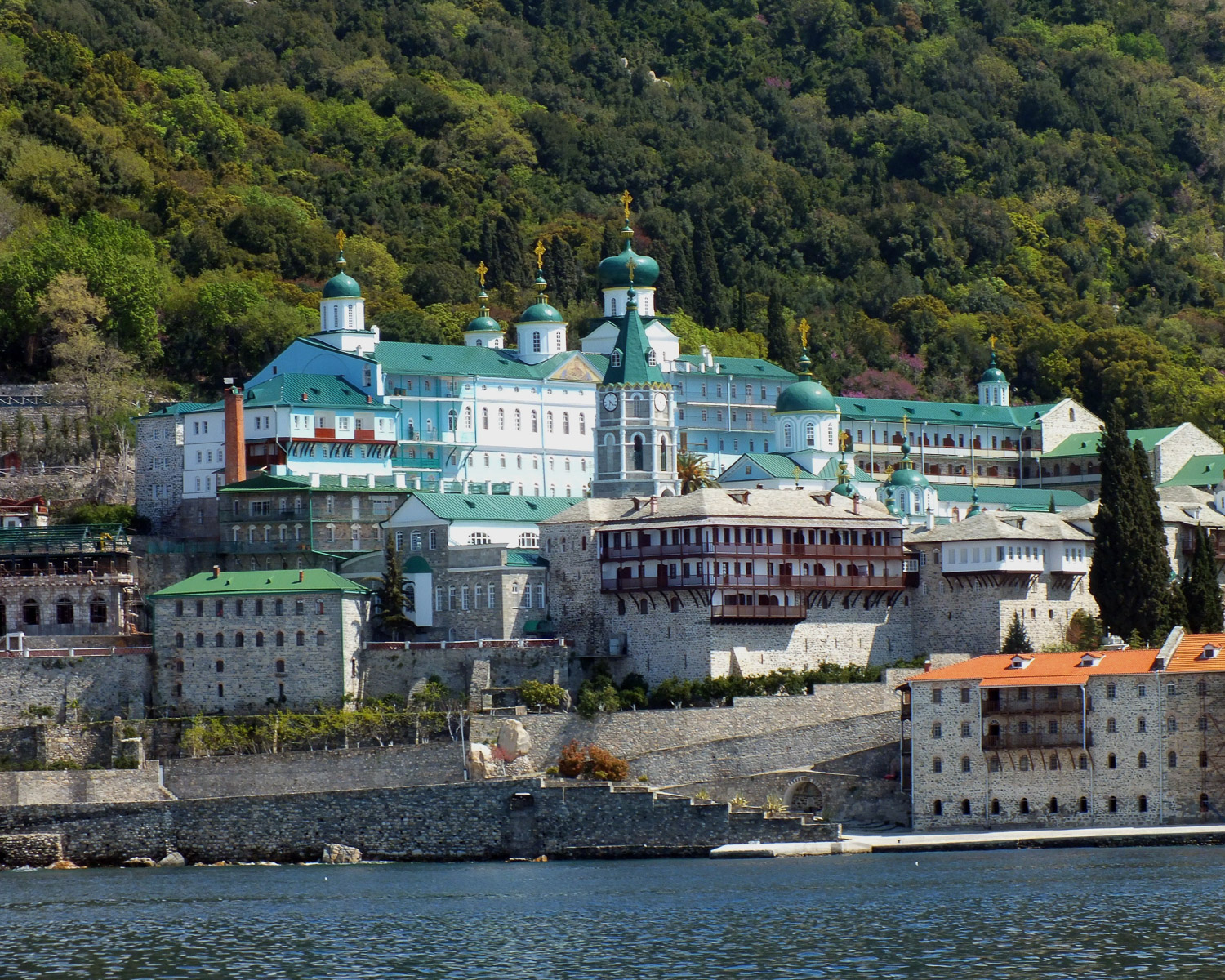 Mount Athos monasteries by David Mark on Pixabay