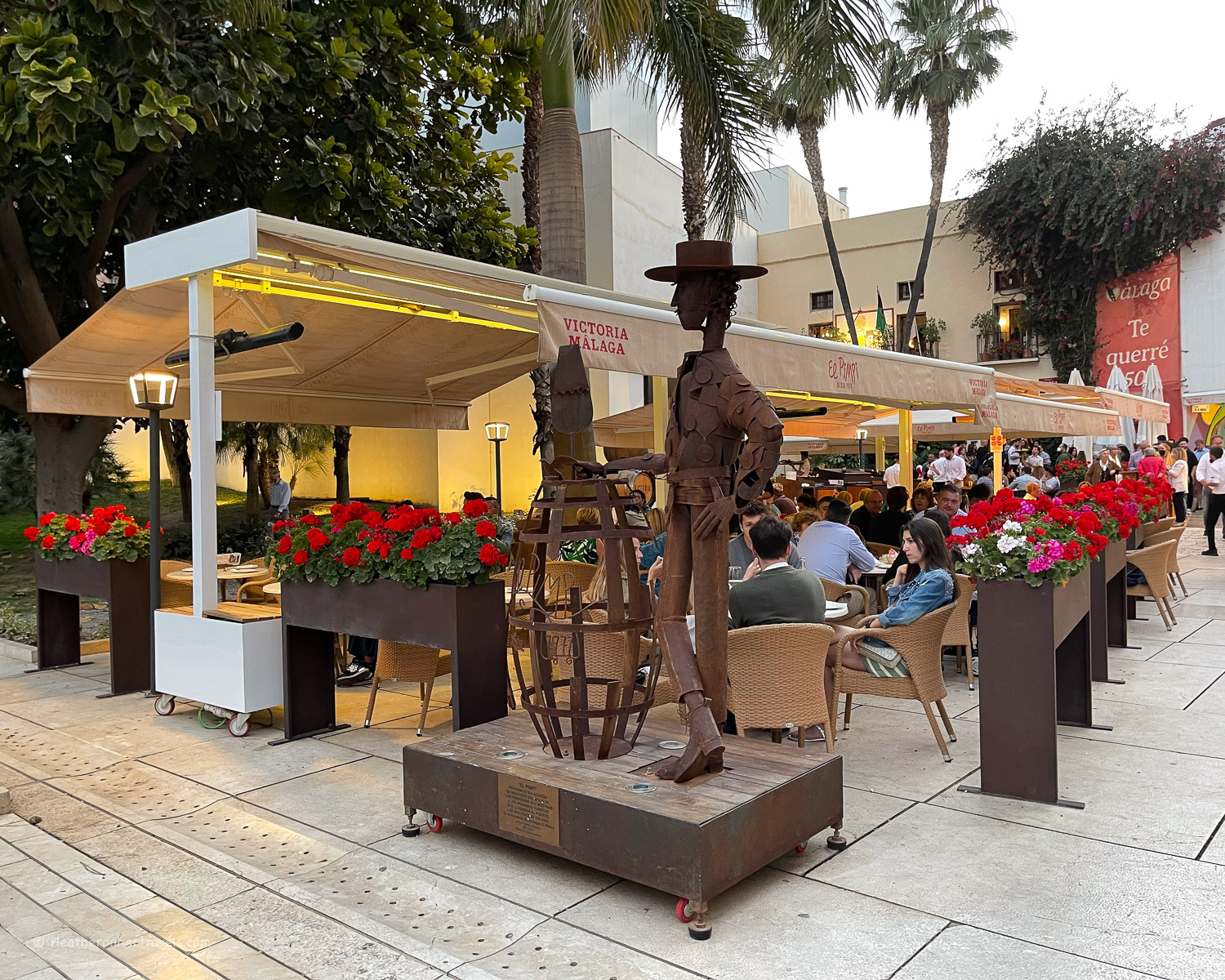 Dining al fresco in Malaga Spain © Heatheronhertravels.com