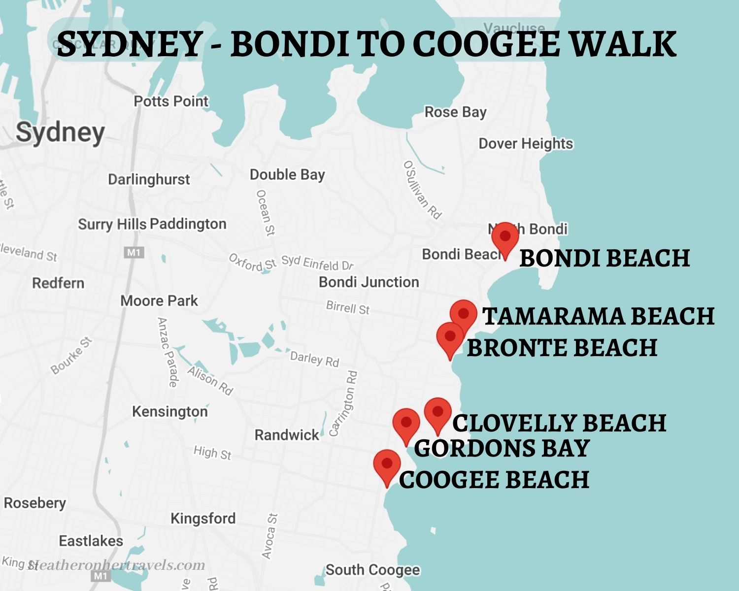 Sydney - Bondi to Coogee walk © Heatheronhertravels.com