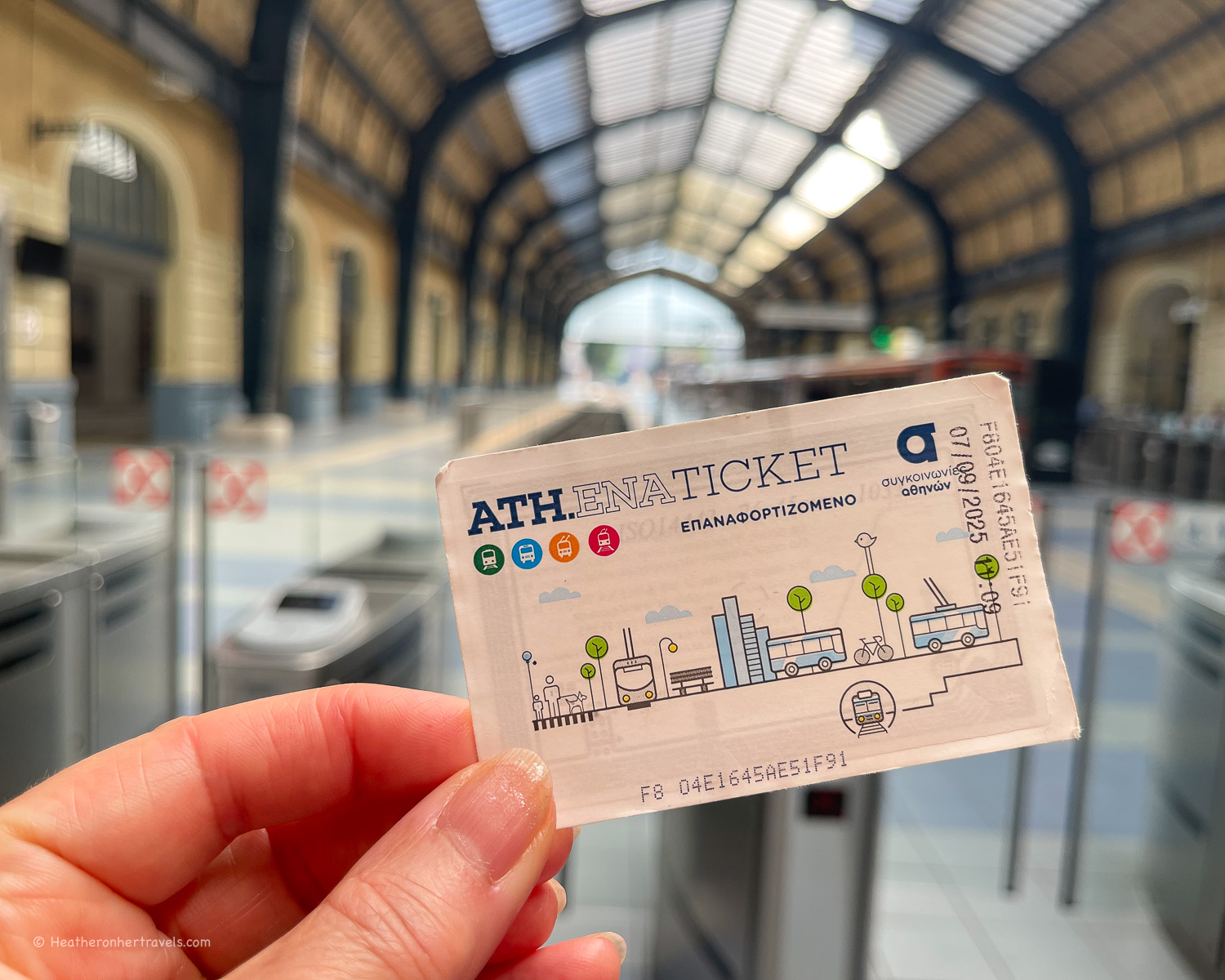 Ath.ena ticket Piraeus Greece © Heatheronhertravels.com