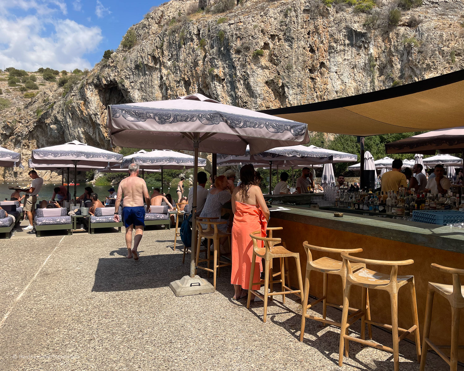 Bar at Lake Vouliagmeni near Athens © Heatheronhertravels.com