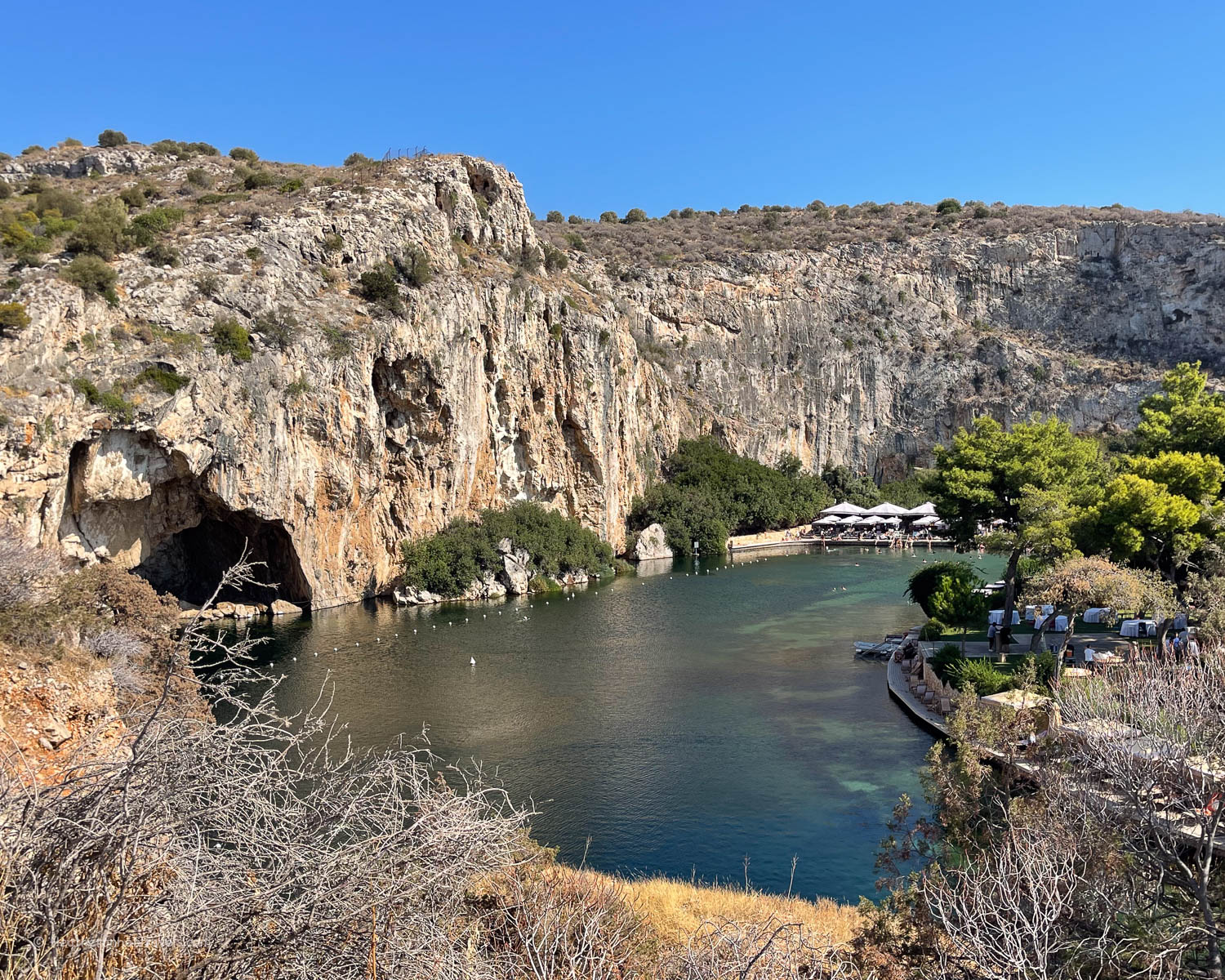 Lake Vouliagmeni on the Athenian Riviera © Heatheronhertravels.com